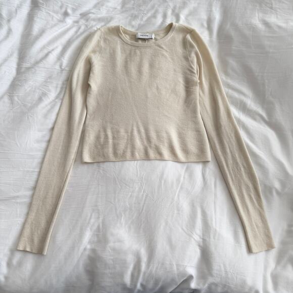 Henne Wool Sweater Cream Crewneck Pullover Women’s Size 6 - Picture 1 of 8